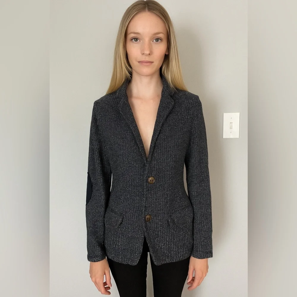 Zara knit blazer with elbow patches